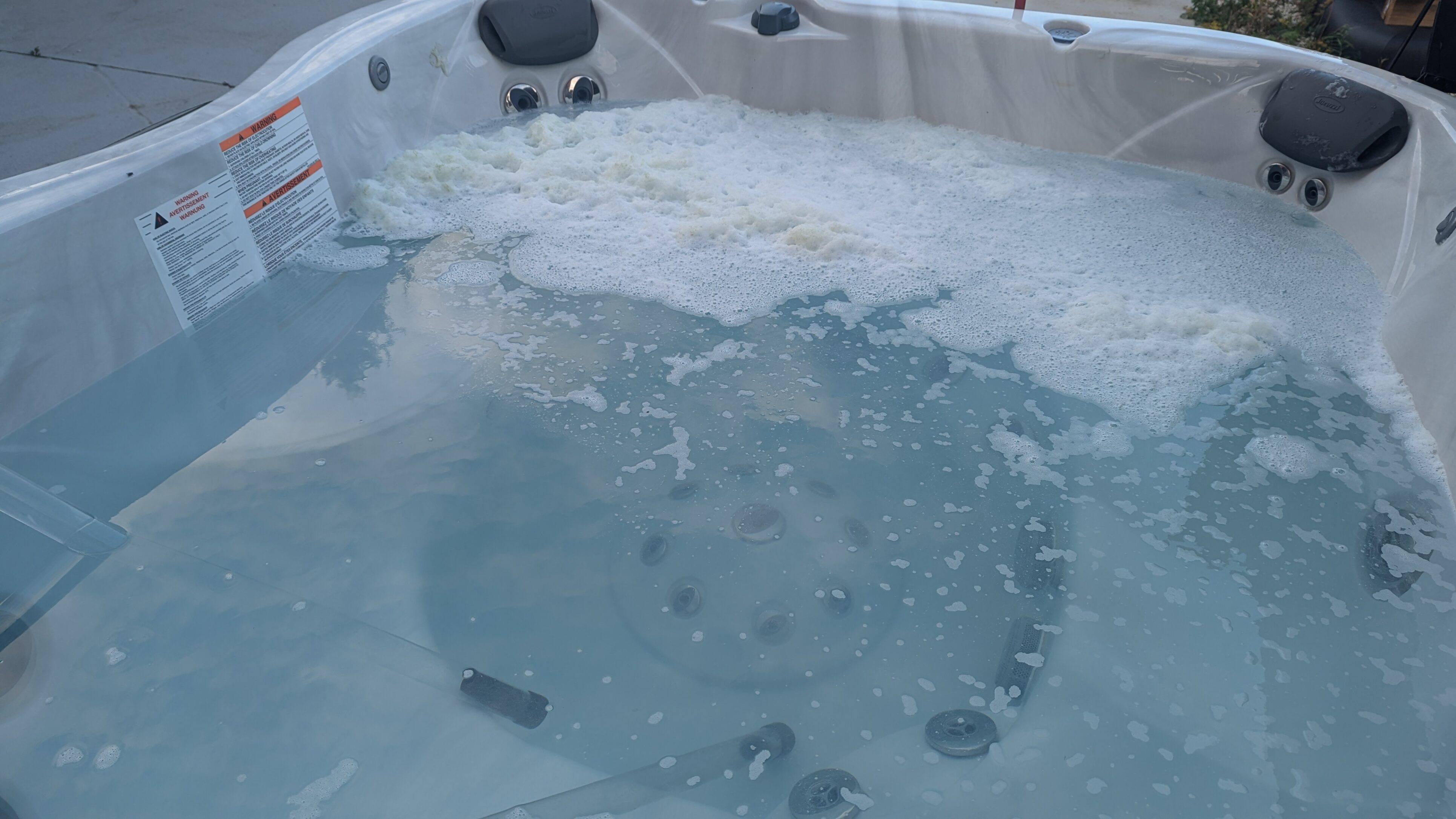 Hot Tub with foamy water